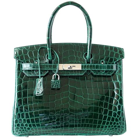 hermes bag green|hermes green crocodile bag.